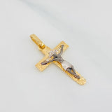 Dije Cruz Cristo Milagroso de Buga 1.8g / 2.6cm Tres Oros 18K