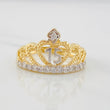 Anillo Corona 15's 3.85g / T7 1/2 Dos Oros Amarillo Blanco 18K