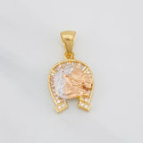 Dije Herradura Caballo 2.4g / 2.5cm Tres Oros 18K