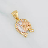 Dije Herradura Caballo 2.4g / 2.5cm Tres Oros 18K
