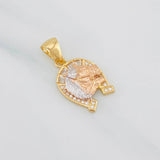 Dije Herradura Caballo 2.4g / 2.5cm Tres Oros 18K