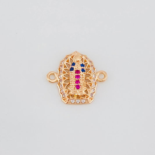 Herraje Virgen Guadalupe 1.3g / 1.5cm Oro Rosa 18K
