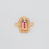 Herraje Virgen Guadalupe 1.3g / 1.5cm Oro Rosa 18K