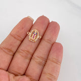 Herraje Virgen Guadalupe 1.3g / 1.5cm Oro Rosa 18K