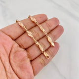 Pulso Rustico Diamantado 4.7g / 21.7cm / 4.7mm Oro Amarillo 18K