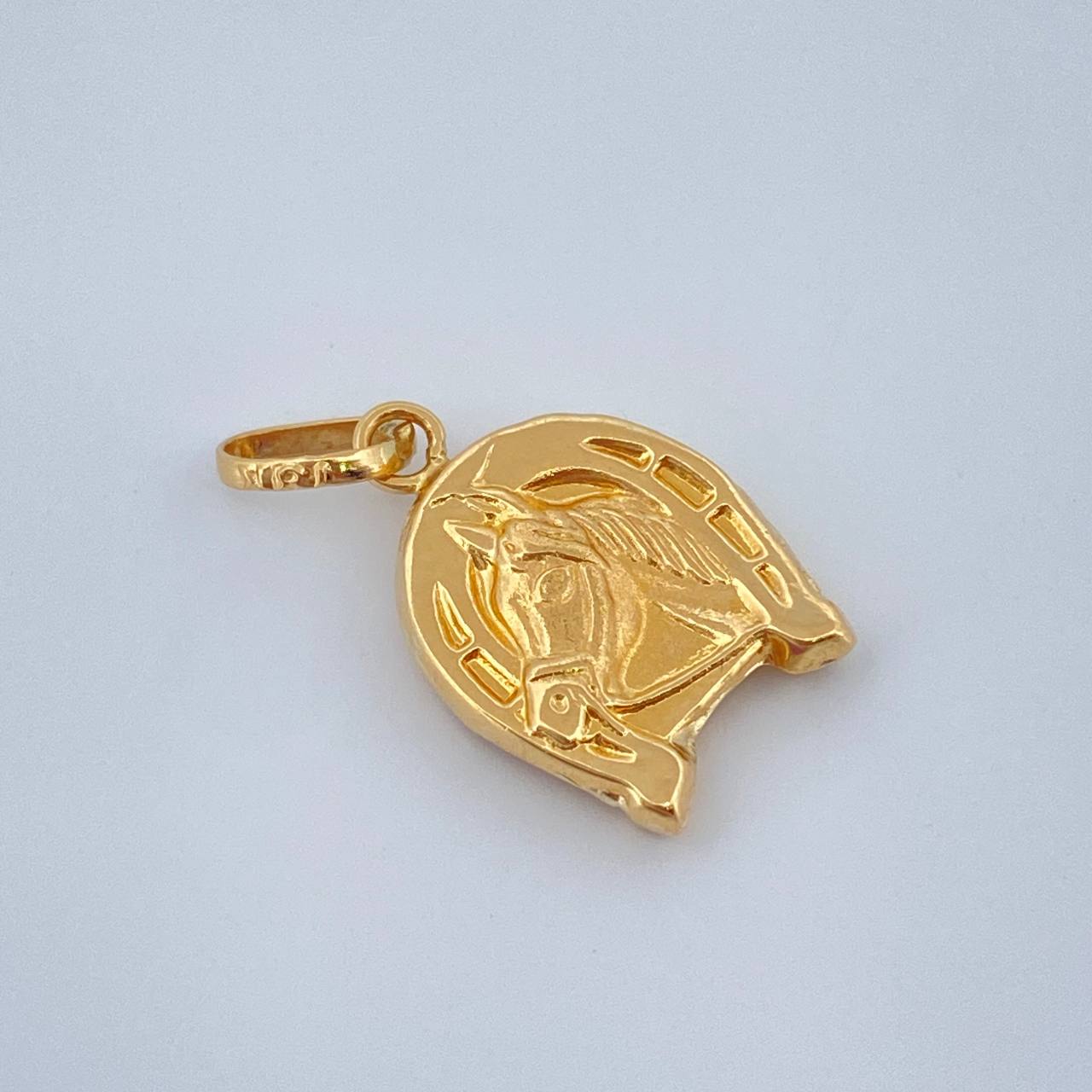 Dije Herradura Caballo 0.6gr / 2cm / Troquelado Oro Amarillo &