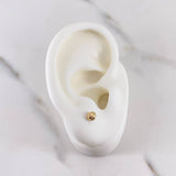 Topos Bola 0.65gr / 4mm Diamantadas Oro Amarillo 18K $