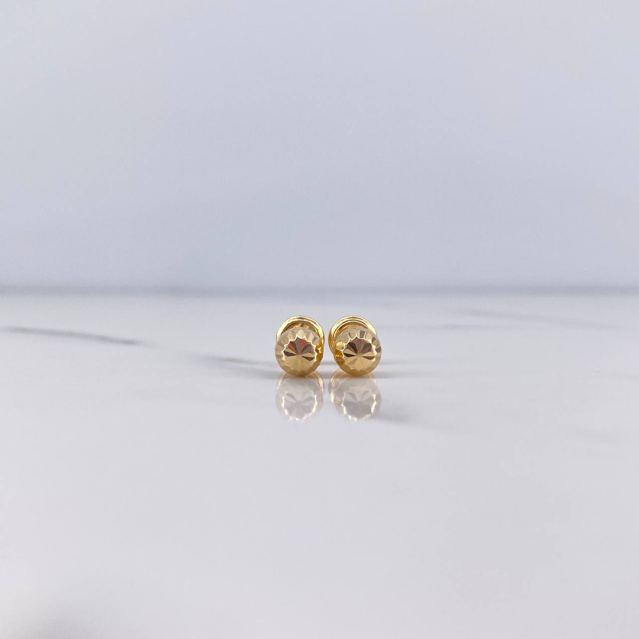 Topos Bola 0.8gr / 5mm Diamantadas Oro Amarillo 18K $