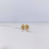 Topos Bola 0.75gr / 5mm Diamantadas Oro Amarillo 18K $