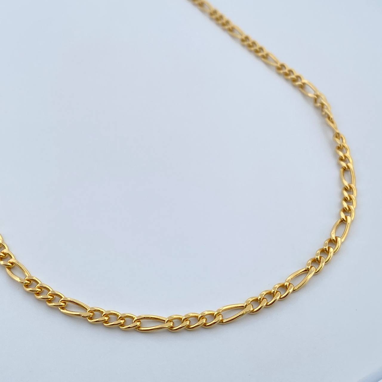 Cadena Figaro 5.6gr / 49.9cm / 2.5mm Oro Amarillo +0 18K $