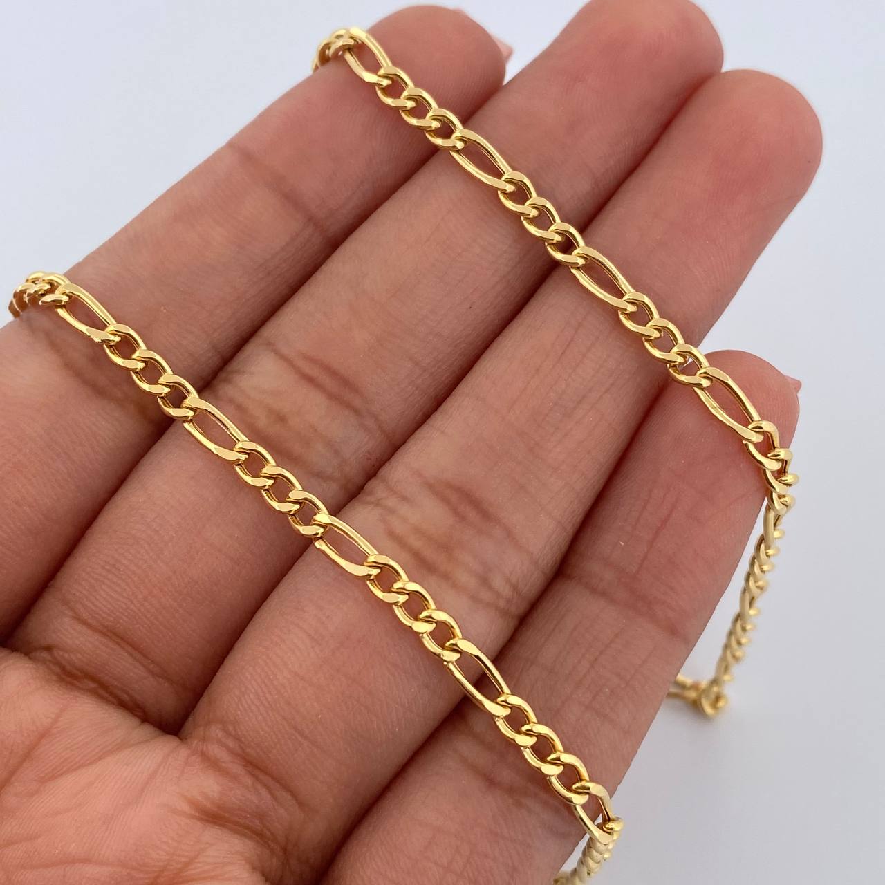 Cadena Figaro 5.6gr / 49.9cm / 2.5mm Oro Amarillo +0 18K $