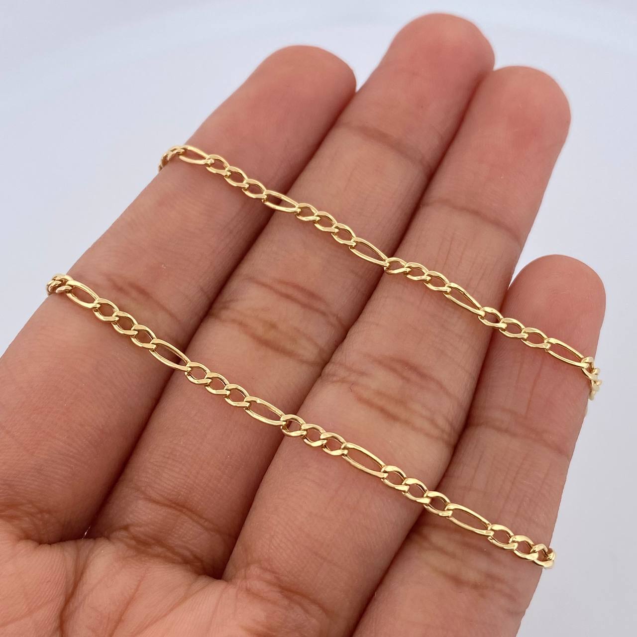 Cadena Figaro 5.8gr / 49.3cm / 1.9mm Oro Amarillo +0 18K $