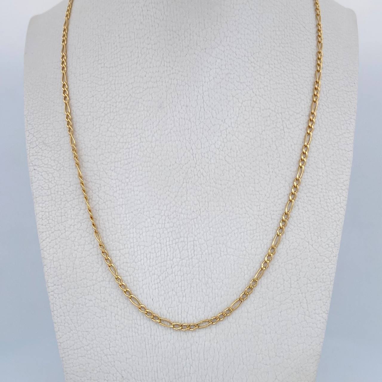 Cadena Figaro 5.8gr / 49.3cm / 1.9mm Oro Amarillo +0 18K $