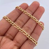 Cadena Figaro 10.15gr / 63.2cm / 3.8mm Oro Amarillo +0 18K $
