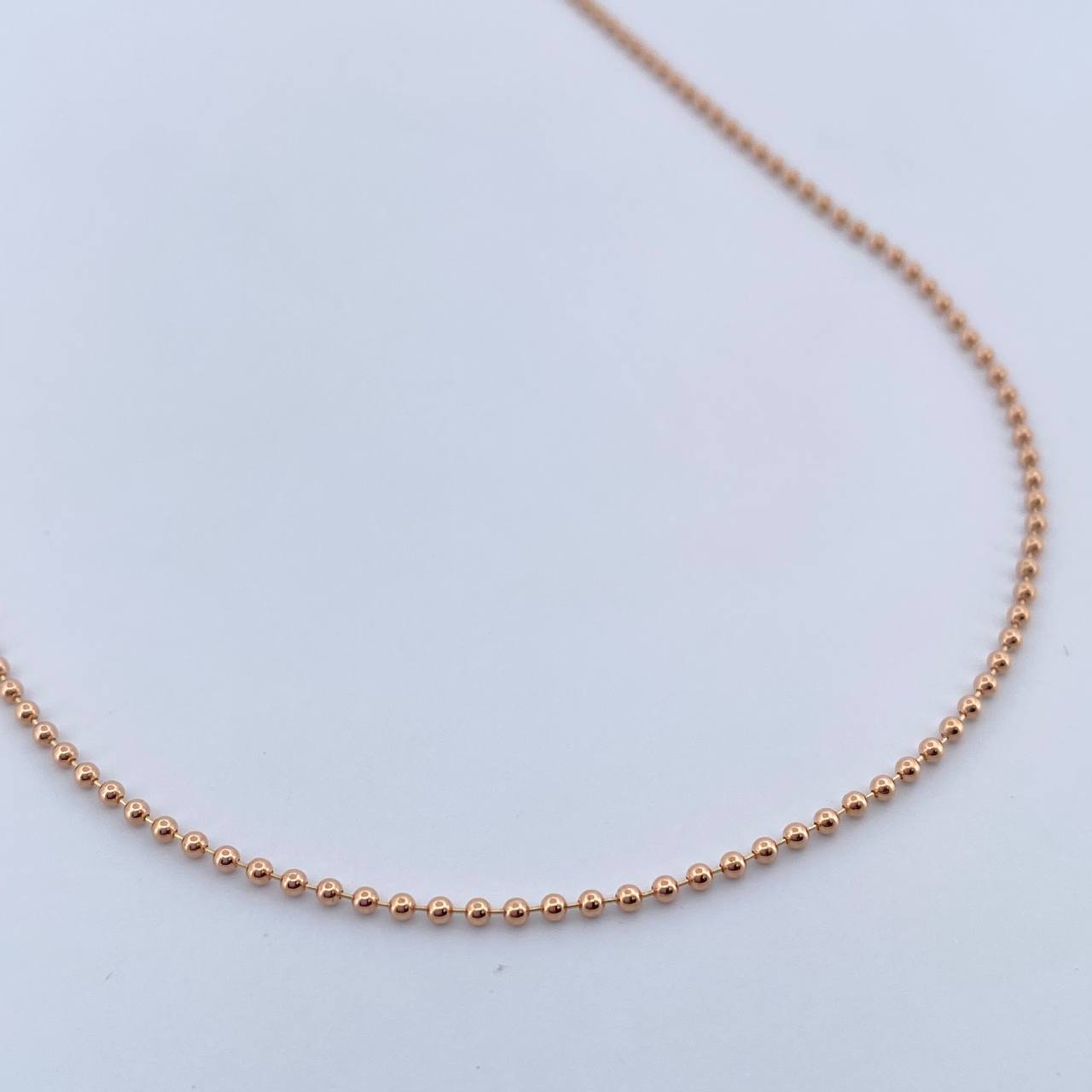 Cadena Militar 4.6gr / 63.8cm / 1.1mm Oro Rosa +3 18K $