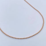 Cadena Militar 4.6gr / 63.8cm / 1.1mm Oro Rosa +3 18K $