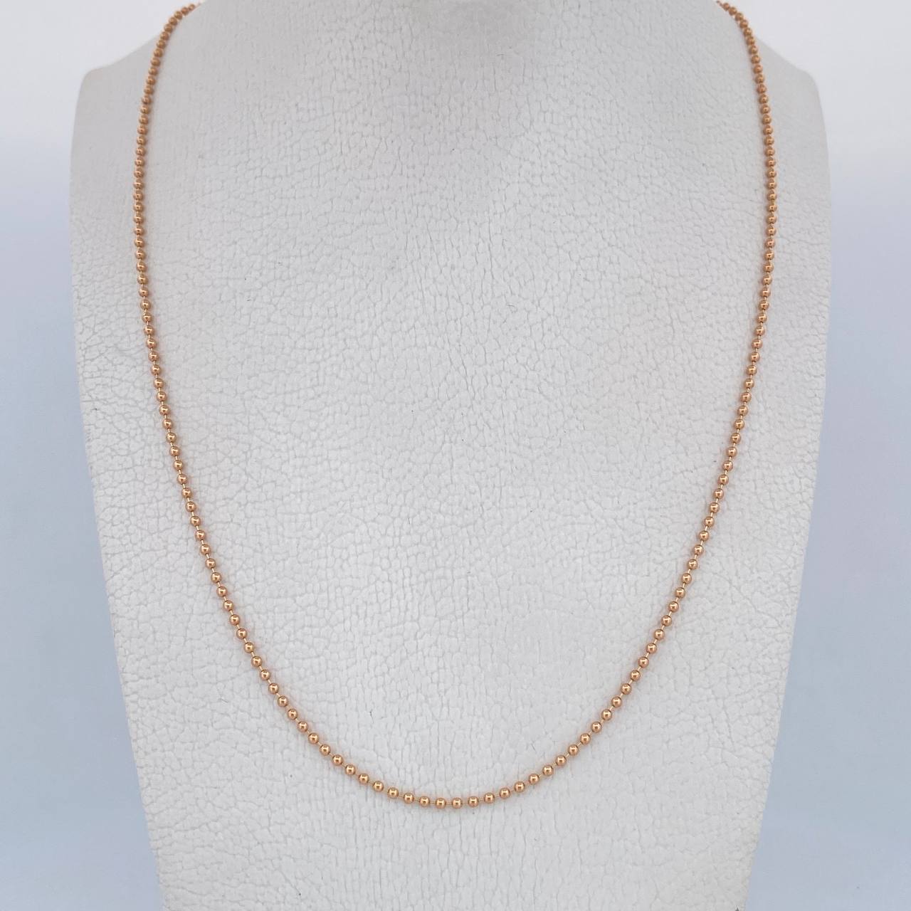 Cadena Militar 4.6gr / 63.8cm / 1.1mm Oro Rosa +3 18K $