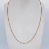 Cadena Militar 4.6gr / 63.8cm / 1.1mm Oro Rosa +3 18K $