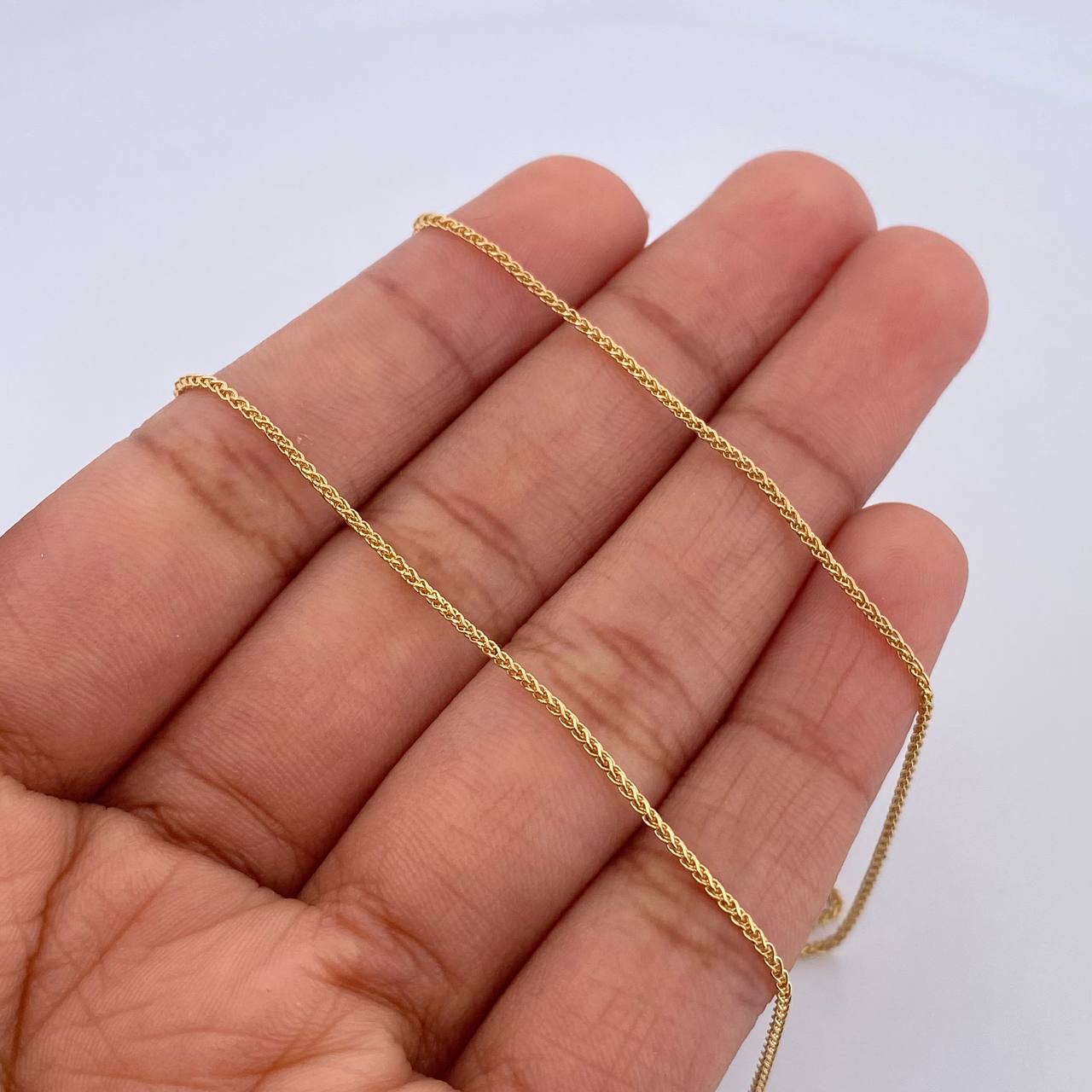 Cadena Franco 2.6gr / 50cm / 0.7mm Oro Amarillo +4 18K $