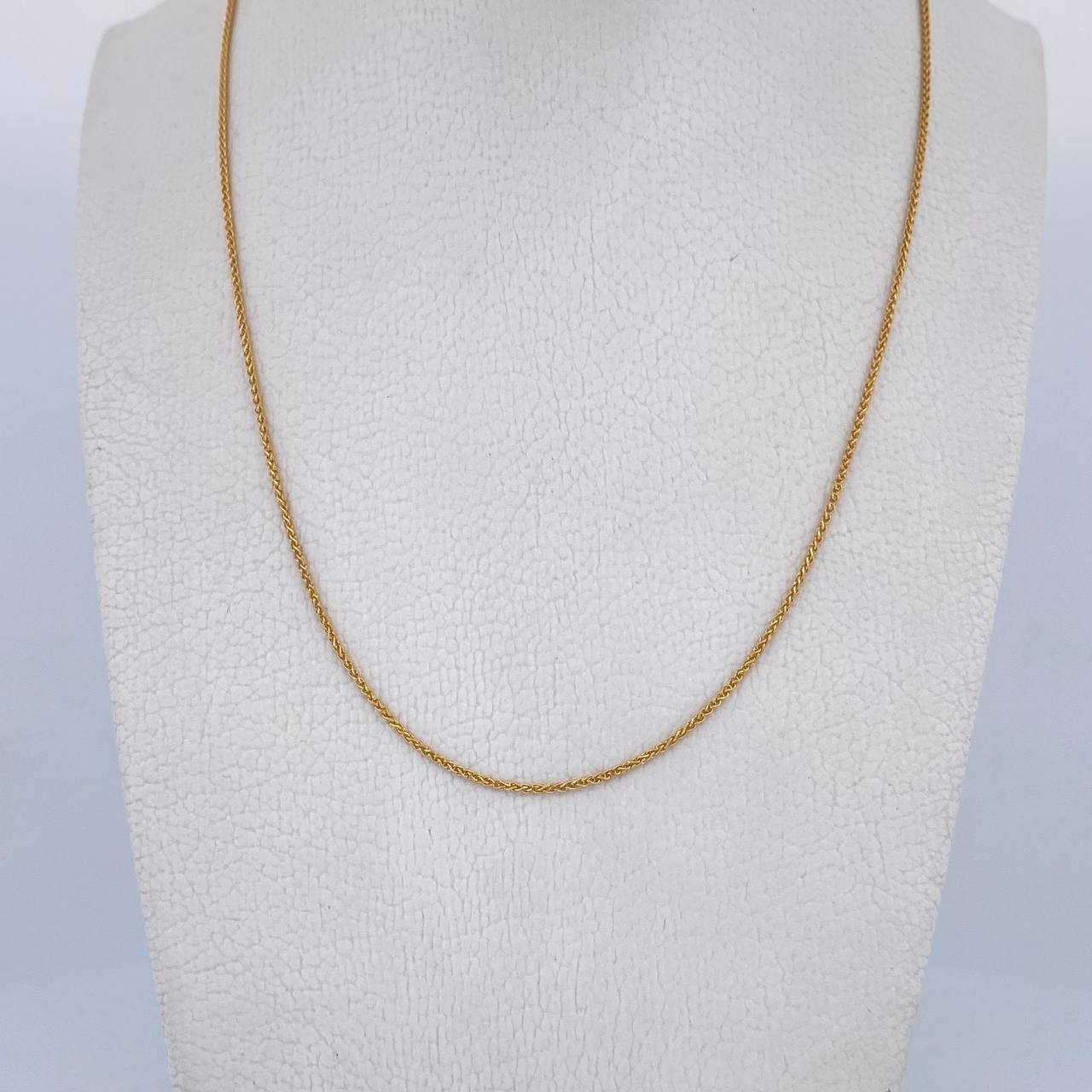 Cadena Franco 2.6gr / 50cm / 0.7mm Oro Amarillo +4 18K $