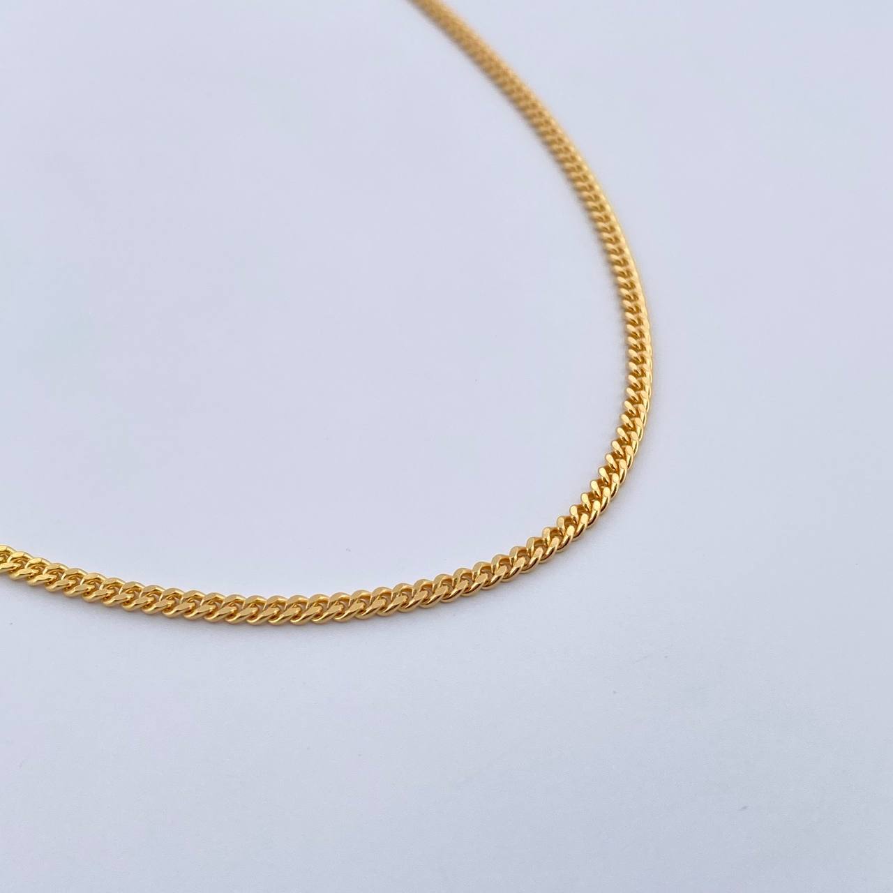 Cadena Cubana Tibetana 10.65gr / 60.5cm / 2mm Oro Amarillo +0 18K $