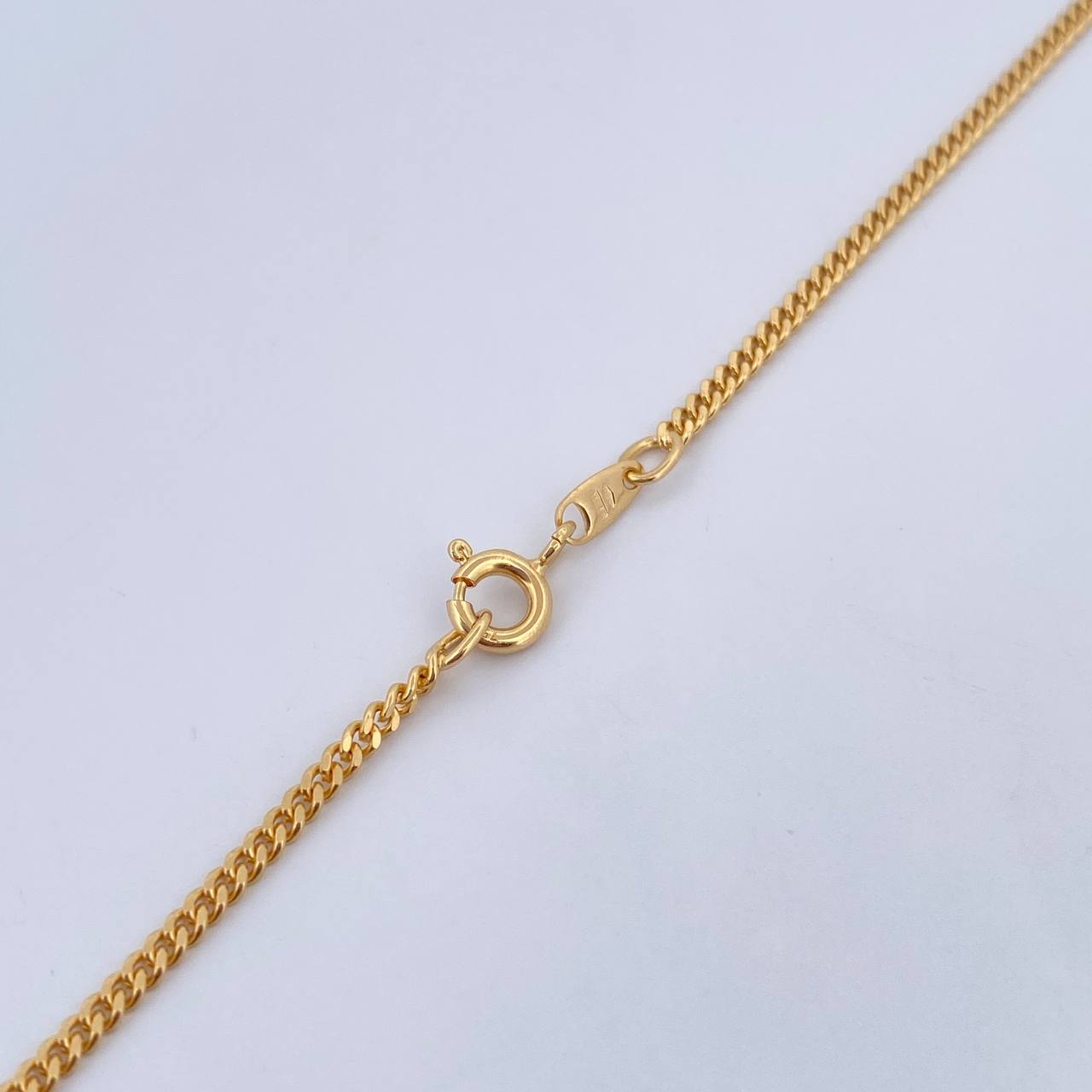 Cadena Cubana Tibetana 10.65gr / 60.5cm / 2mm Oro Amarillo +0 18K $