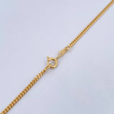 Cadena Cubana Tibetana 10.7gr / 60.7cm / 2mm Oro Amarillo +0 18K $
