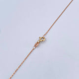 Cadena Aro Seguido 1.2gr / 45.9cm / 0.8mm Dos Oros Amarillo Rosa +3 18K $