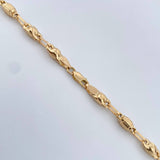 Cadena Rustica Grano 13.4gr / 61.2cm / 4.6mm Rayado Oro Amarillo 18K $