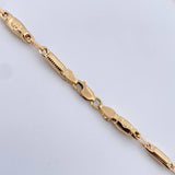 Cadena Rustica Tornillo 11.65gr / 60.5cm / 4.5mm Barril Estria Oro Amarillo 18K $