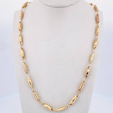 Cadena Rustica Tornillo 11.65gr / 60.5cm / 4.5mm Barril Estria Oro Amarillo 18K $