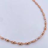Cadena Rustica Burbuja 12.95gr / 62.2cm / 4.7mm Oro Rosa18K $
