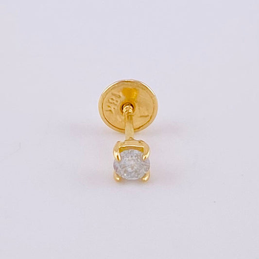 Topo Unico 12 Pts 0.3 g / 3.2 mm Oro Amarillo 18K
