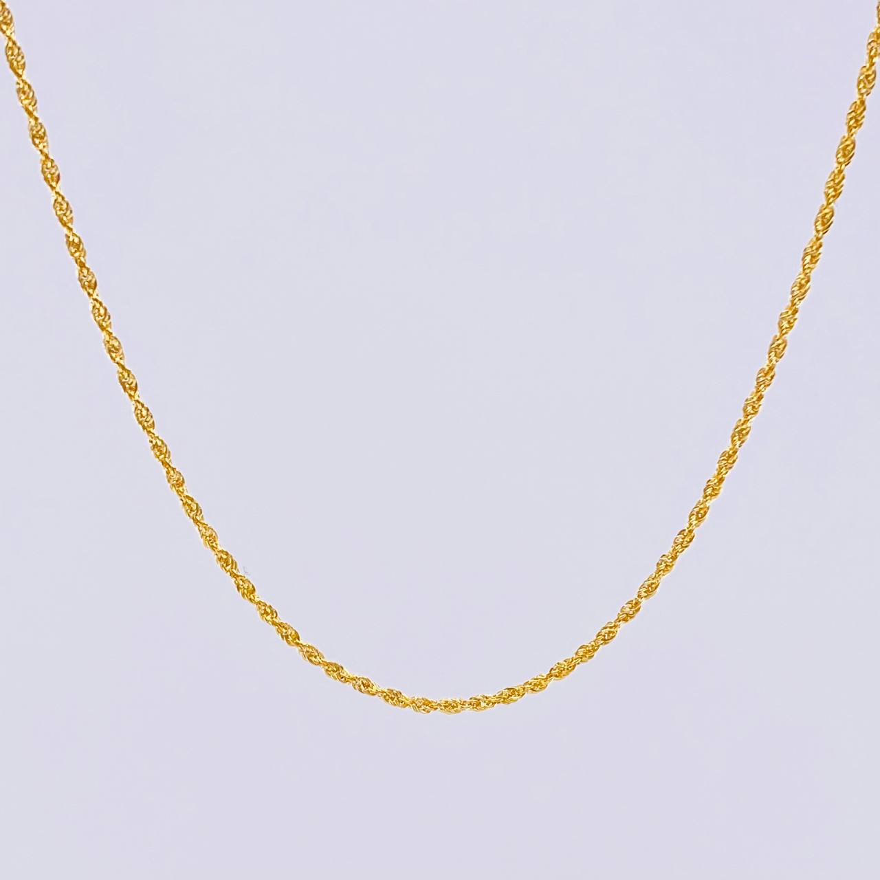 Cadena Lazo 1.15g / 60cm / 1.24mm Oro Amarillo 18K