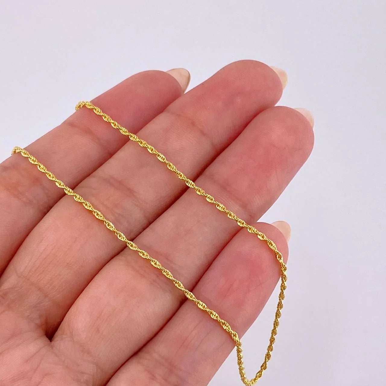Cadena Lazo 1.1g / 60cm / 1.2mm Oro Amarillo 18K