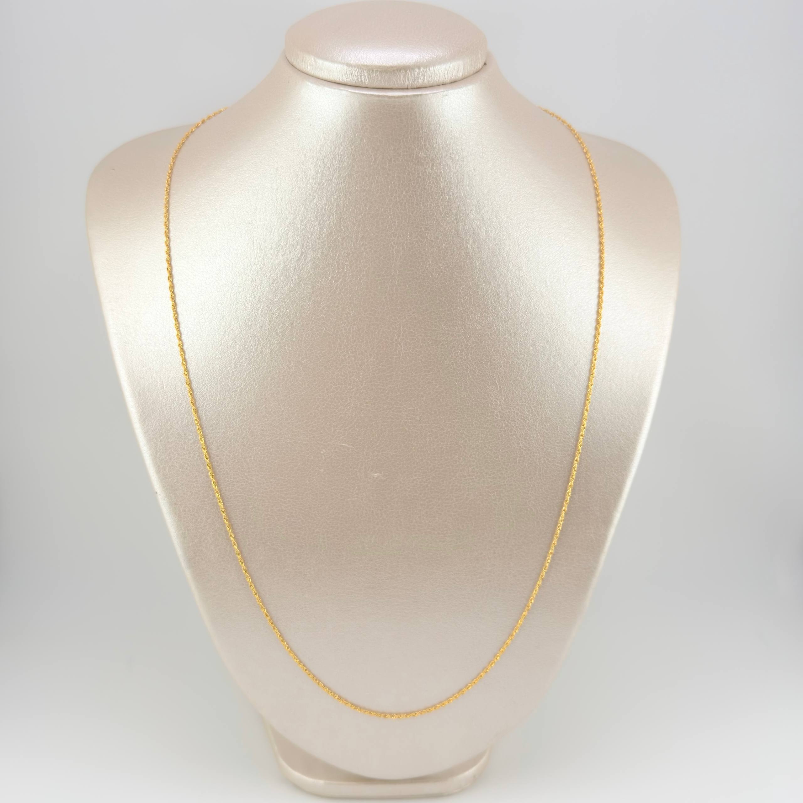 Cadena Lazo 1.15g / 60cm / 1.24mm Oro Amarillo 18K