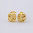Topos Trebol Diamantado 2.05 g / 7.2 mm Oro Amarillo 18K