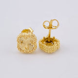 Topos Trebol Diamantado 2 g / 7.2 mm Oro Amarillo 18K