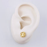 Topos Trebol Diamantado 2 g / 7.2 mm Oro Amarillo 18K