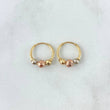 Candongas Aro 1gr / 1.1cm / 3mm-4mm Diamantada Tres Oros 18K