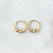 Candongas Aro 0.9gr / 1.1cm / 3mm Diamantada Tres Oros 18K