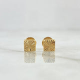 Topos Cuadrados 0.55gr / Diamantados Oro Amarillo 18K &