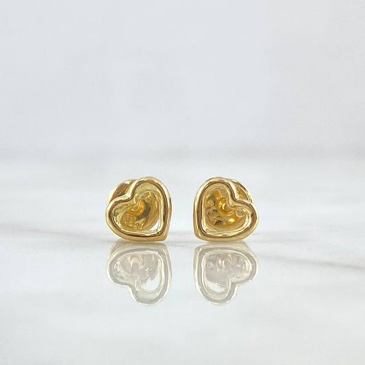 Topos Silueta Corazón 0.5gr / 6mm Lisos Oro Amarillo 18K