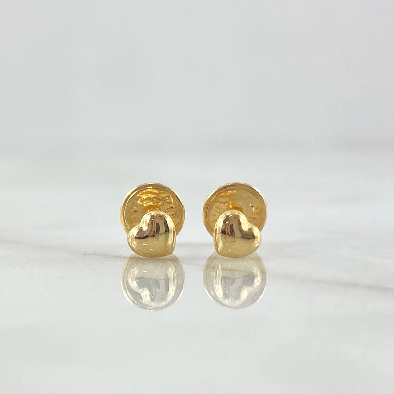 Topos Corazones 0.5gr / 0.4mm (Globo) Lisos Oro Amarillo 18K