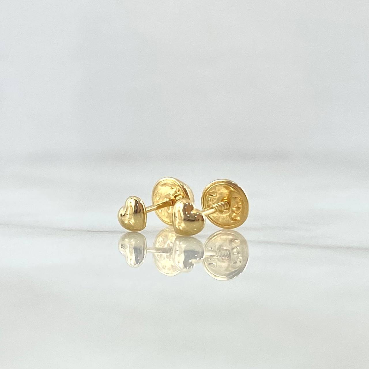 Topos Corazones 0.45gr / 0.4mm (Globo) Lisos Oro Amarillo 18K