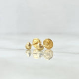 Topos Corazones 0.5gr / 0.4mm (Globo) Lisos Oro Amarillo 18K