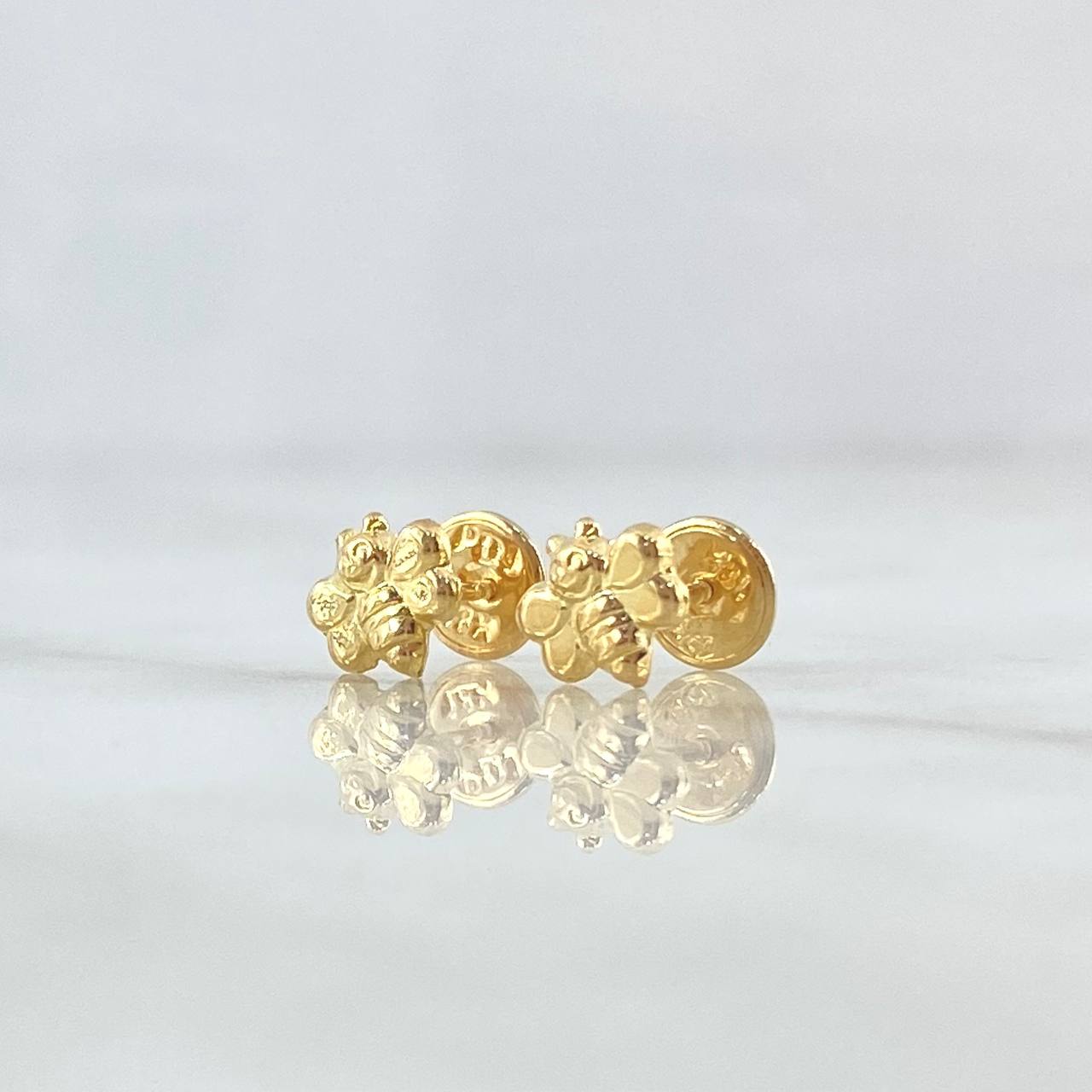 Topos Abejitas 0.5gr / 6mm Lisas Oro Amarillo 18K
