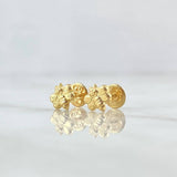 Topos Abejitas 0.5gr / 6mm Lisas Oro Amarillo 18K