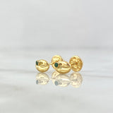 Topos Grano Café 0.65gr / Circon Verde Oro Amarillo 18K &
