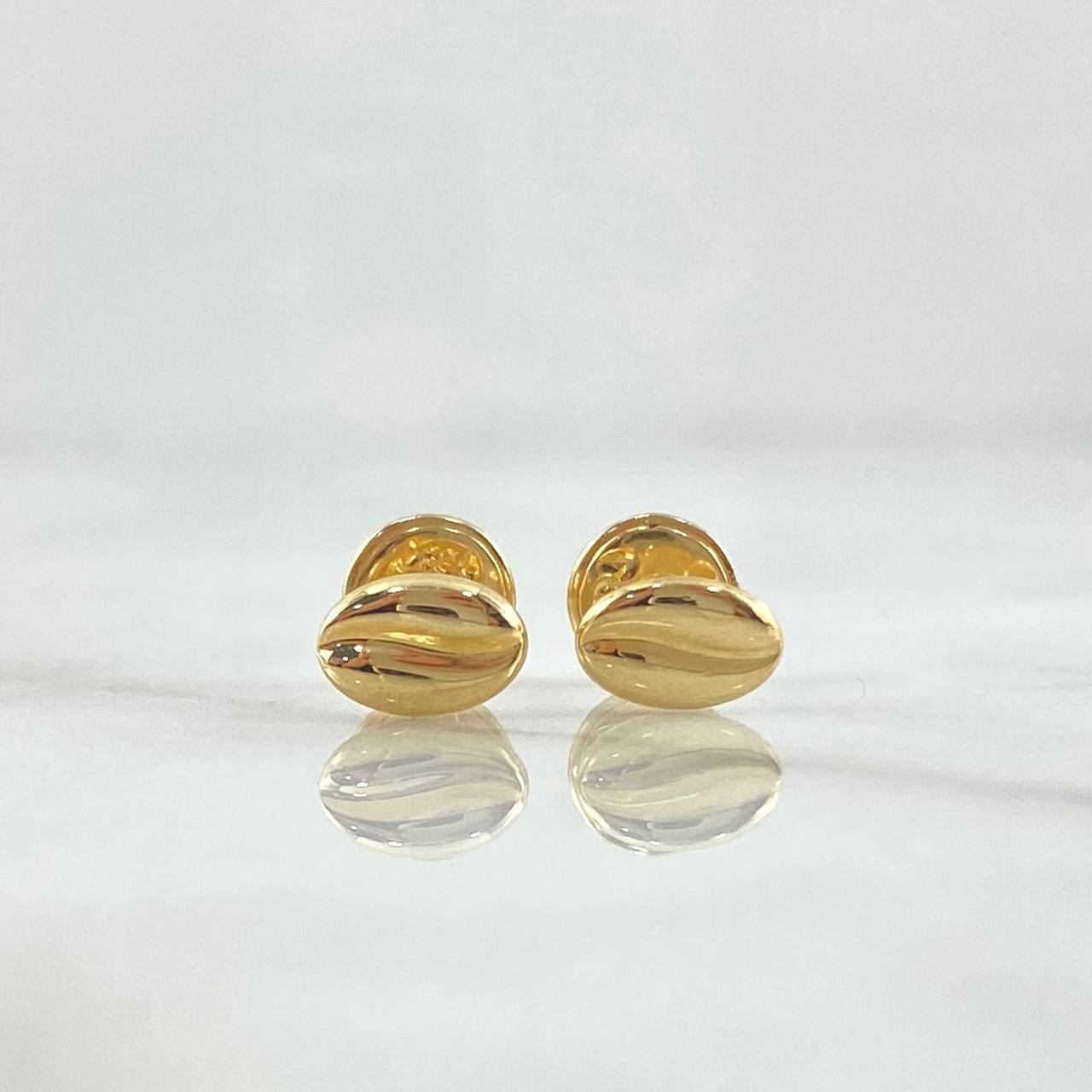 Topos Grano de Café 0.5gr / 6mm Lisos Oro Amarillo 18K